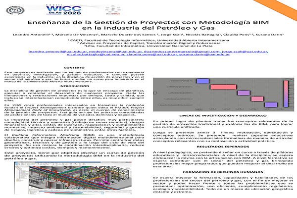 Enseñanza de la Gestión de Proyectos con Metodología BIM en la Industria del Petróleo y Gas
